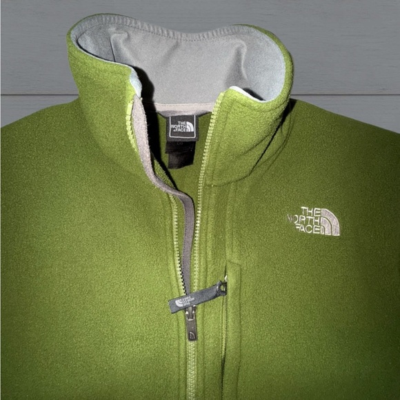 The North Face Full Zip Fleece Jacket Men’s Large Olive Green Gray TKA 100 - Picture 8 of 16